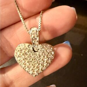 💎🩶Swarovski Sparkling Silver Crystal Heart Necklace🩶💎